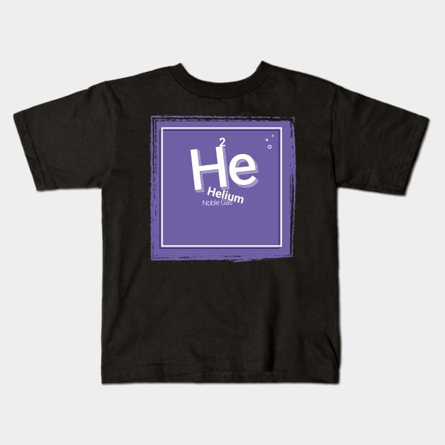 The periodic table - Helium Kids T-Shirt by Hakubiya